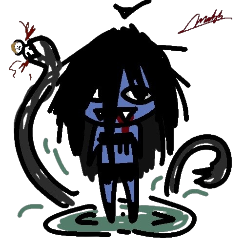 Character peeking from top left