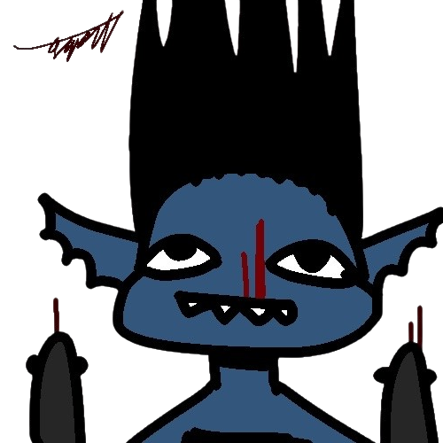 Character peeking from bottom left